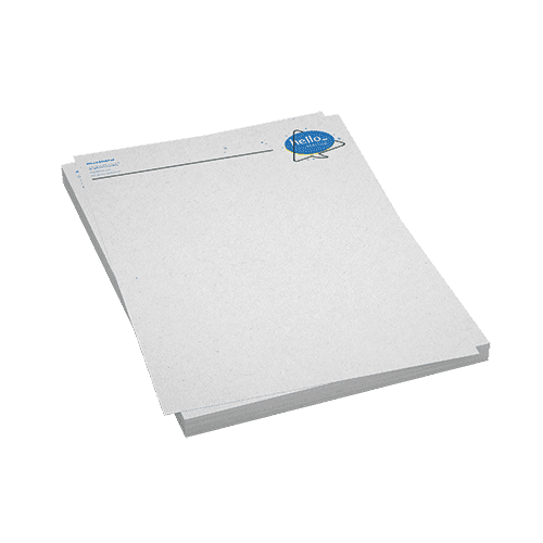 Letterheads in recycled paper