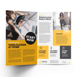 Half fold leaflets