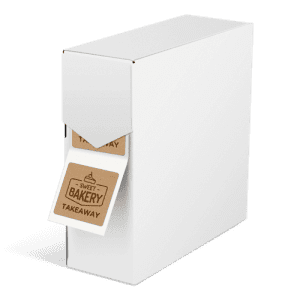 Kraft labels on roll