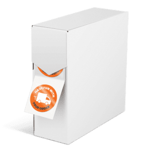 White labels on roll - fast delivery